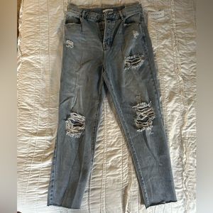 NEW WITH TAGS PacSun high rise straight leg light wash jeans